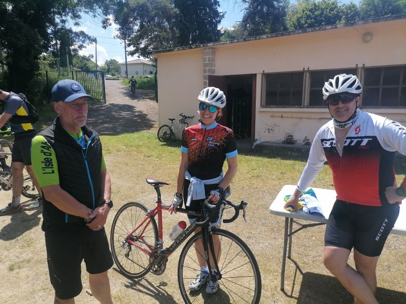 Une partie du groupe route 90 kmà l'arrivée