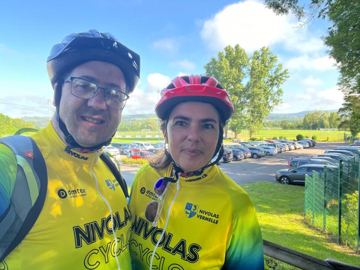 Alexandre et Véronique au départ du 28km