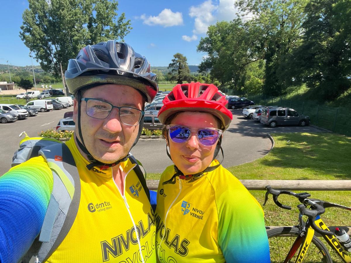 Véronique et Alexandre à l'arrivée